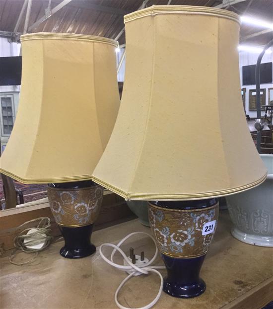 Pair of Royal Doulton table lamps